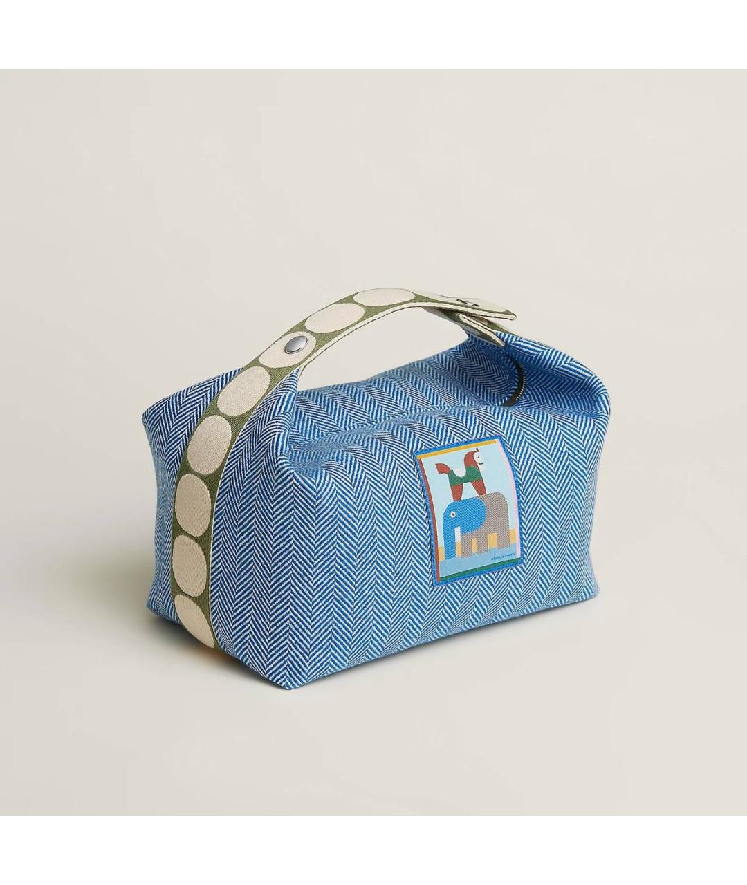 HERMES Голубая косметичка, фото 7