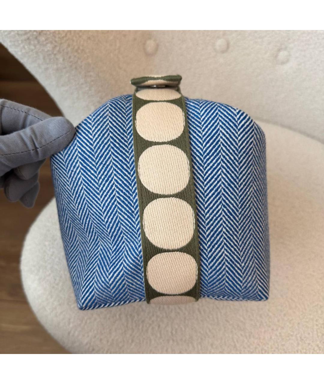 HERMES Голубая косметичка, фото 4