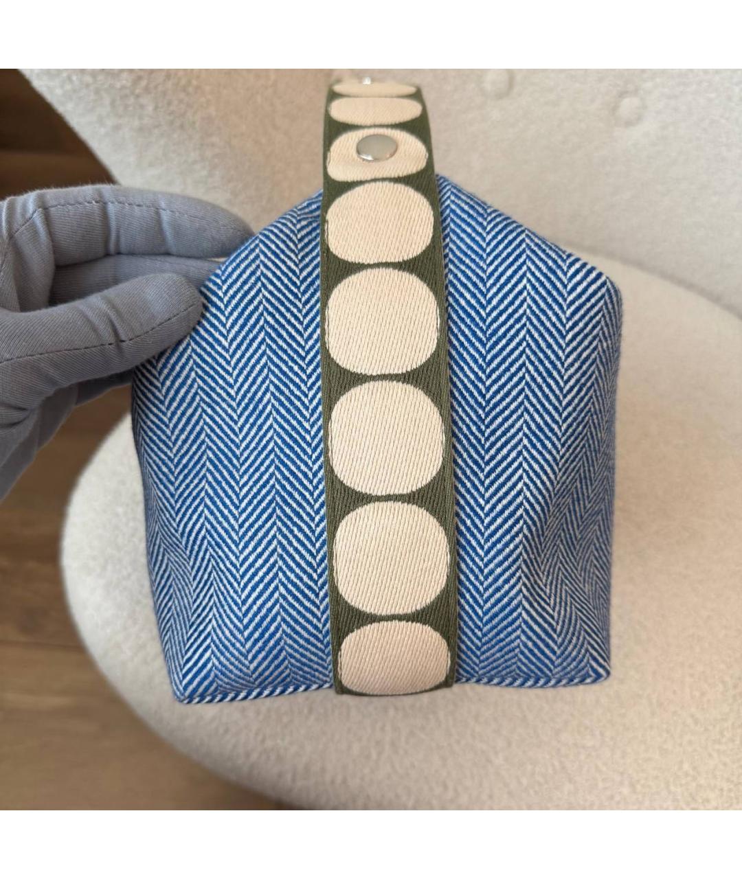 HERMES Голубая косметичка, фото 3