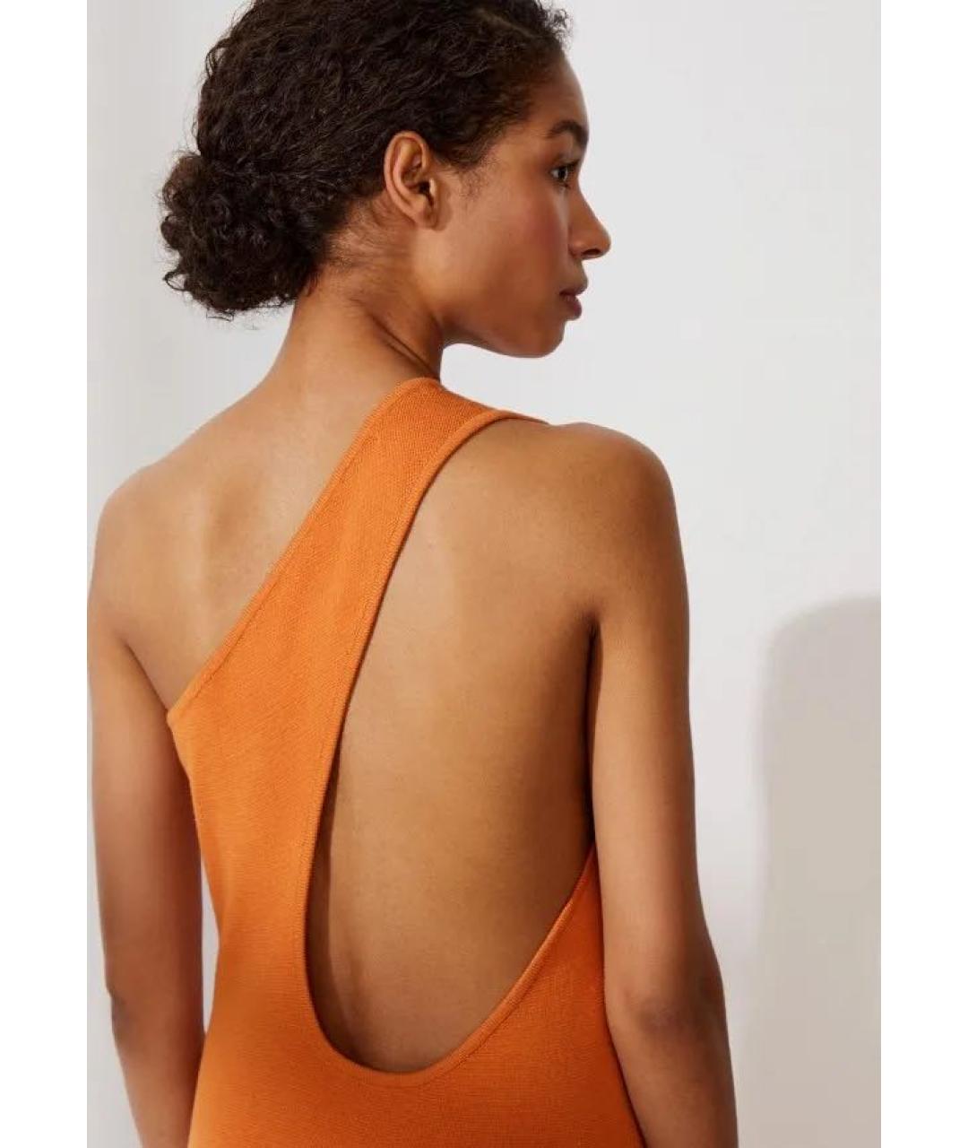 12 STOREEZ Оранжевое вискозное платье, фото 5