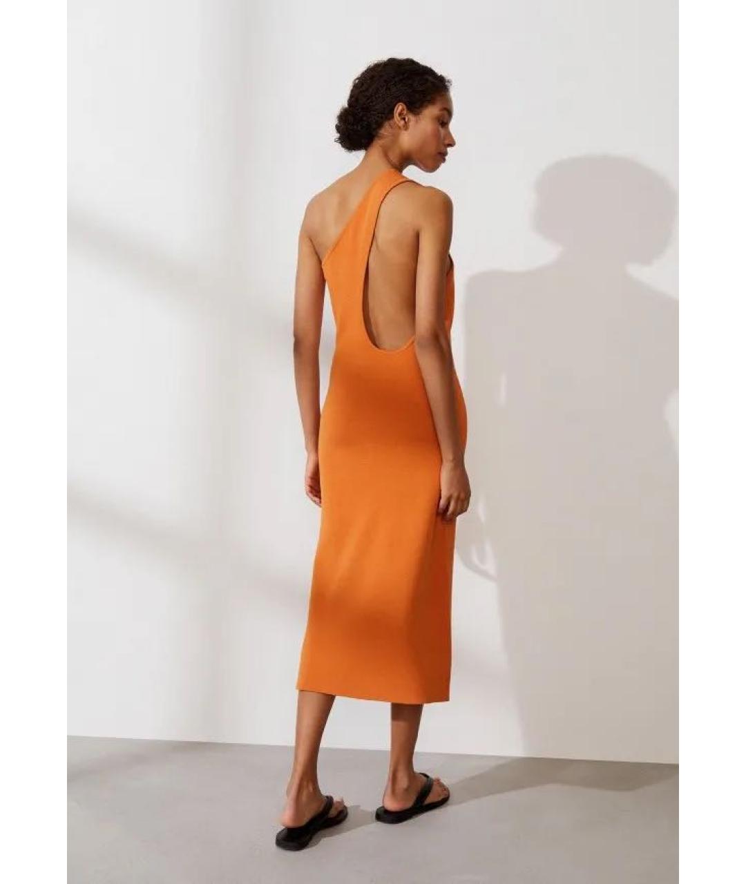 12 STOREEZ Оранжевое вискозное платье, фото 3