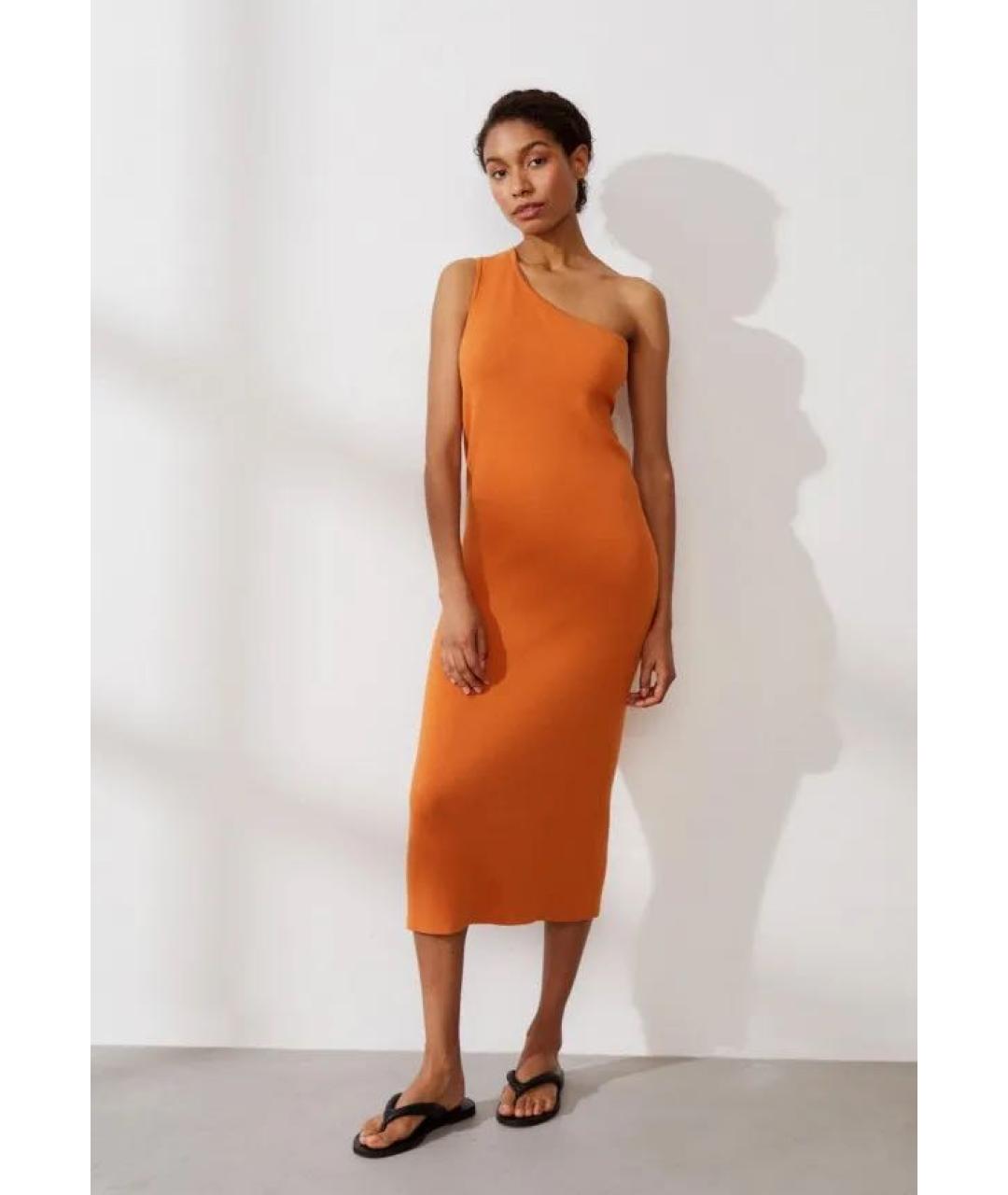 12 STOREEZ Оранжевое вискозное платье, фото 2