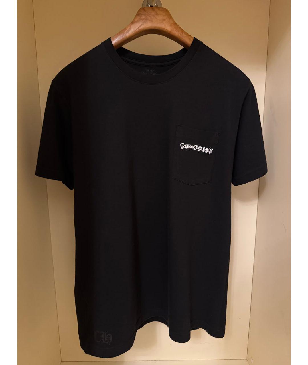 CHROME HEARTS Черная хлопковая футболка, фото 8