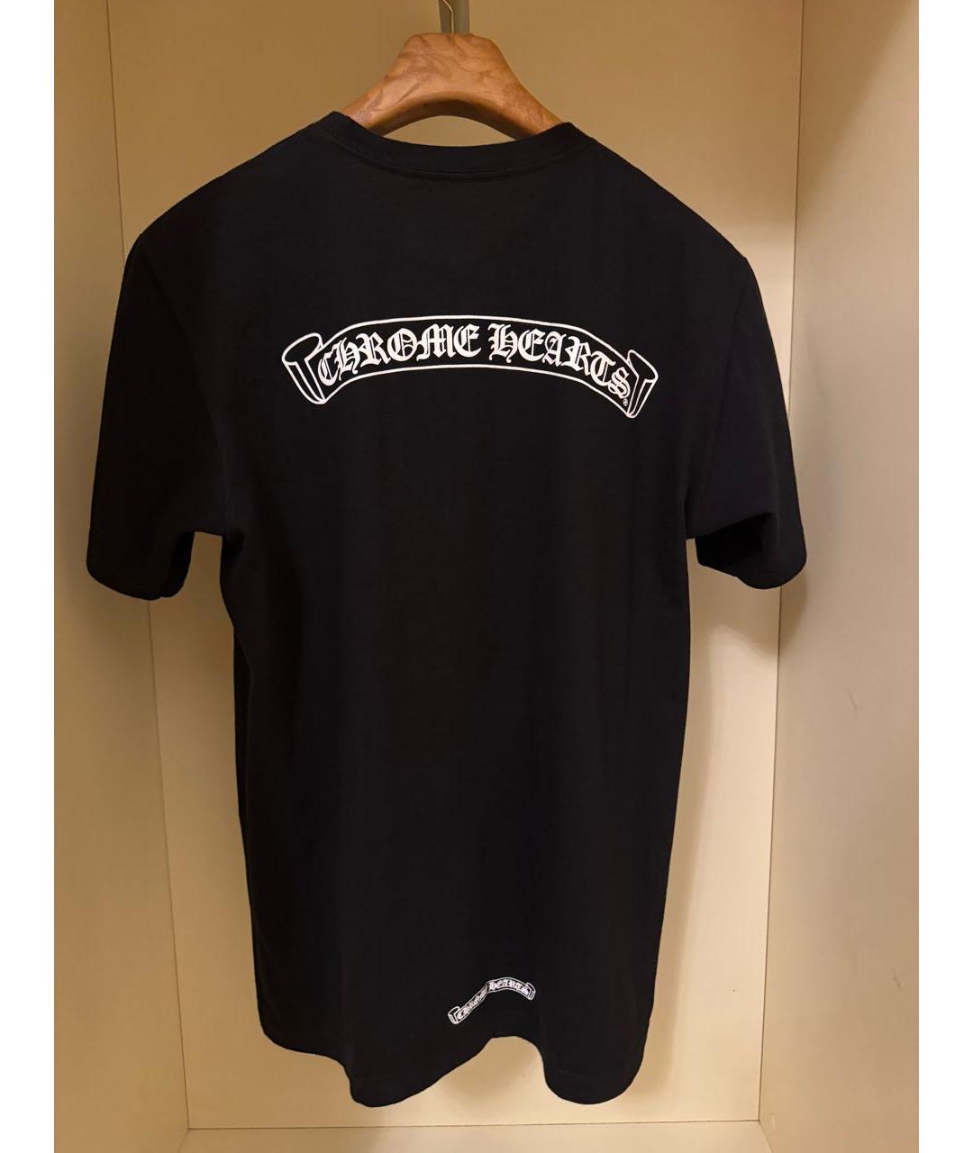 CHROME HEARTS Черная хлопковая футболка, фото 2