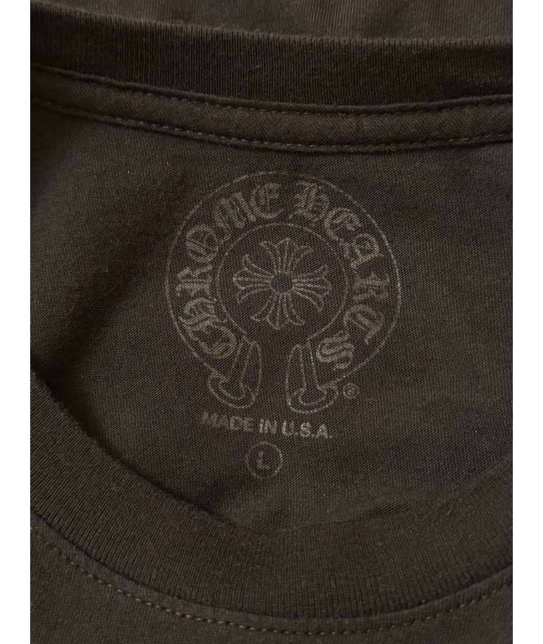 CHROME HEARTS Черная хлопковая футболка, фото 3