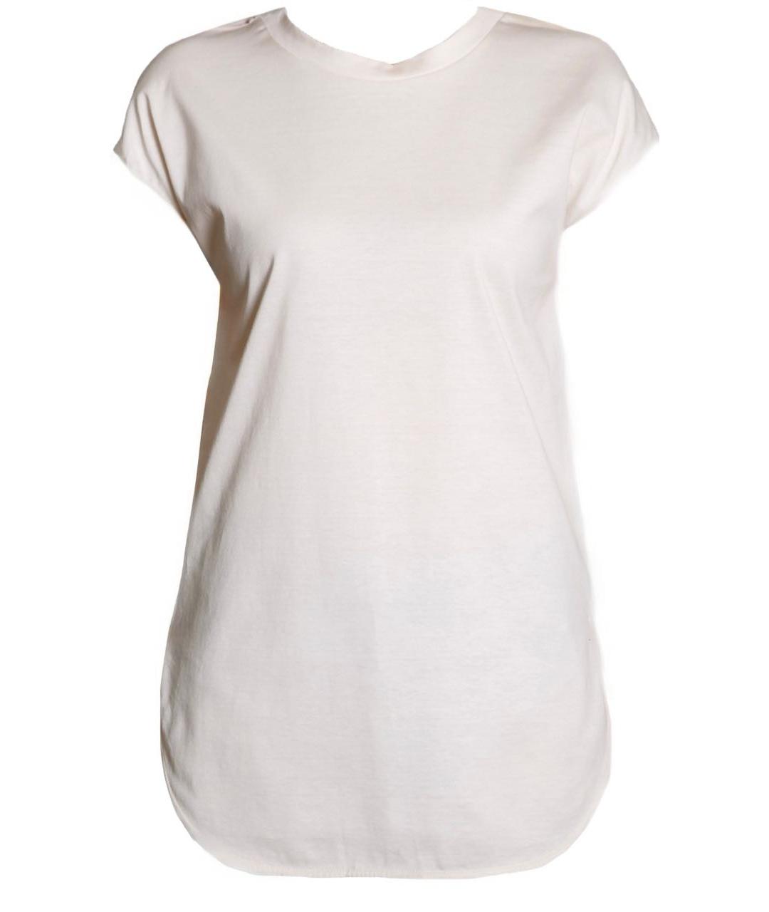 LES COPAINS Бежевая хлопковая футболка, фото 9