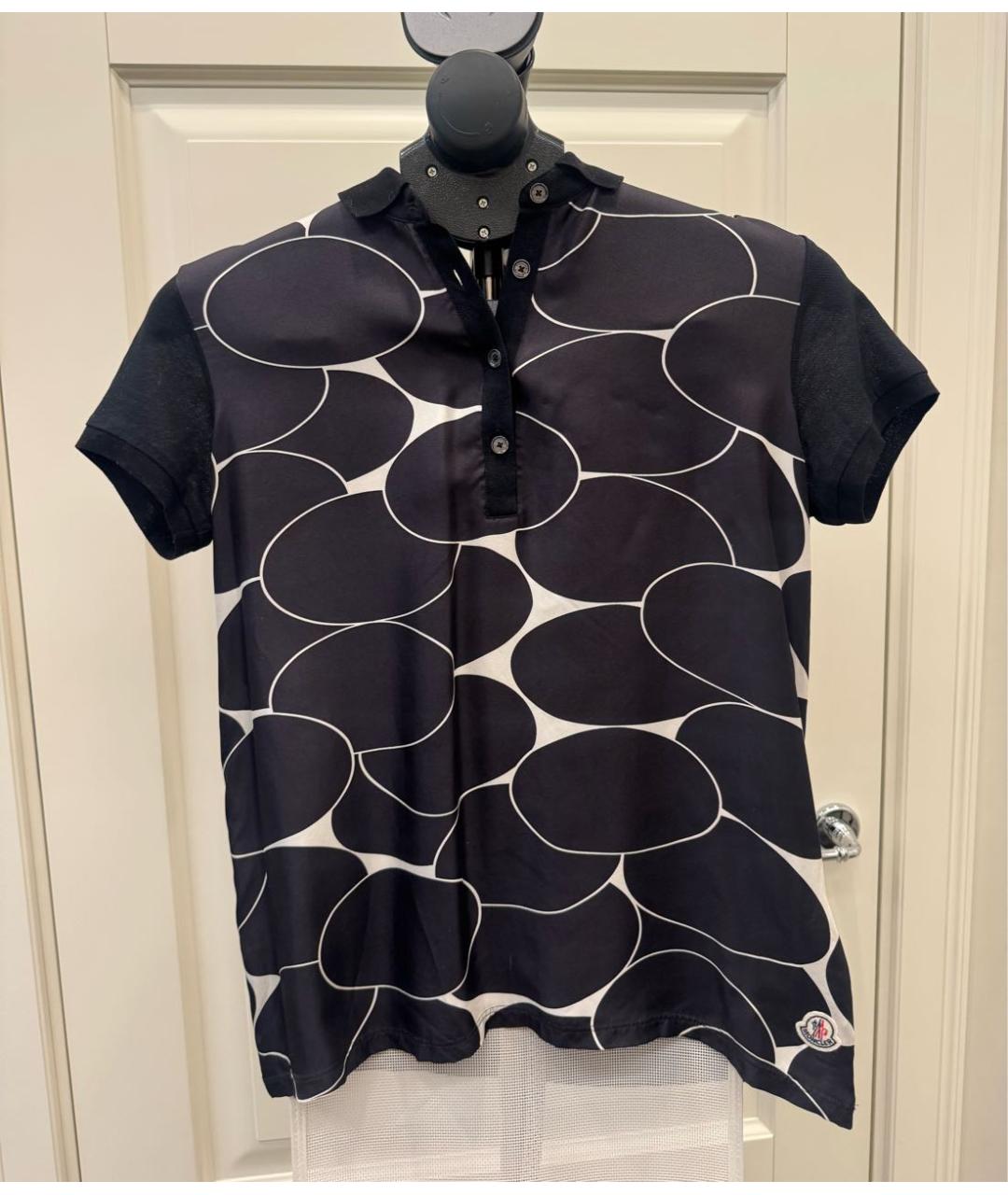 MONCLER Черный шелковый костюм с брюками, фото 9