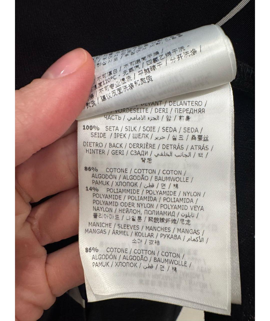 MONCLER Черный шелковый костюм с брюками, фото 8