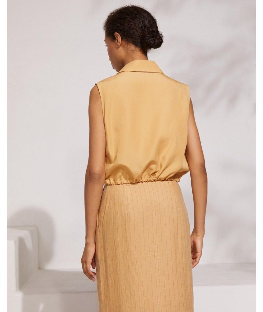 12 STOREEZ Горчичный льняной жилет, фото 3