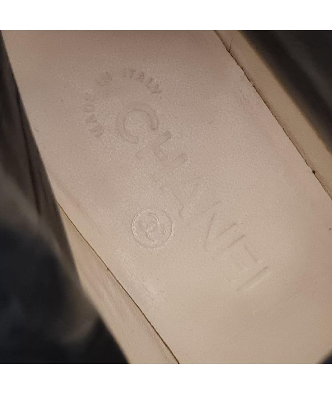 CHANEL Черные кожаные ботинки, фото 8