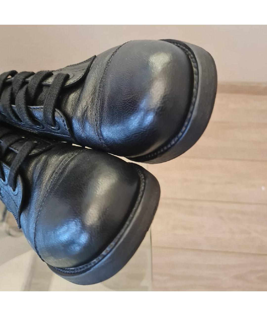 CHANEL Черные кожаные ботинки, фото 6