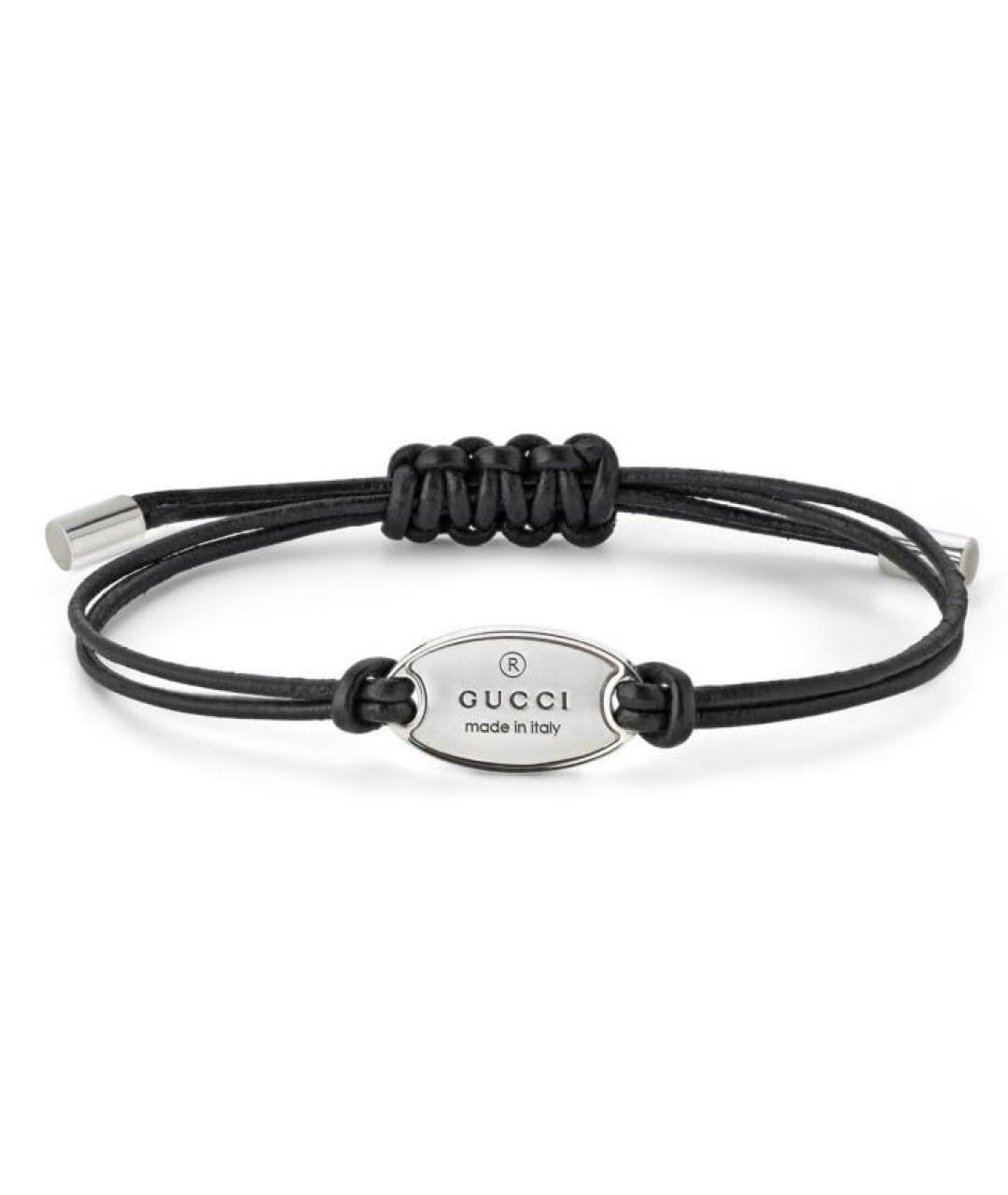 GUCCI Черный серебряный браслет, фото 9