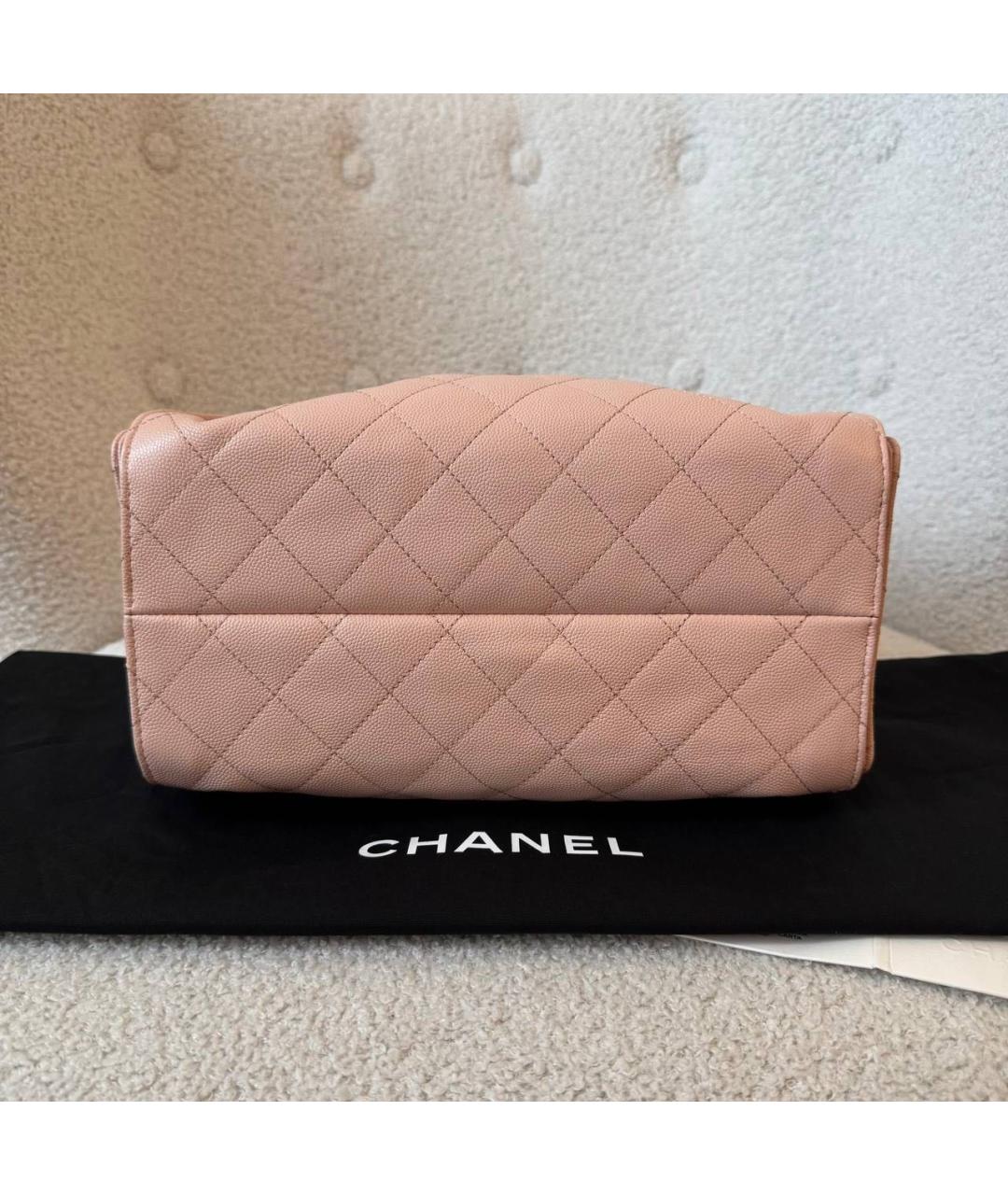 CHANEL Розовая кожаная сумка через плечо, фото 6