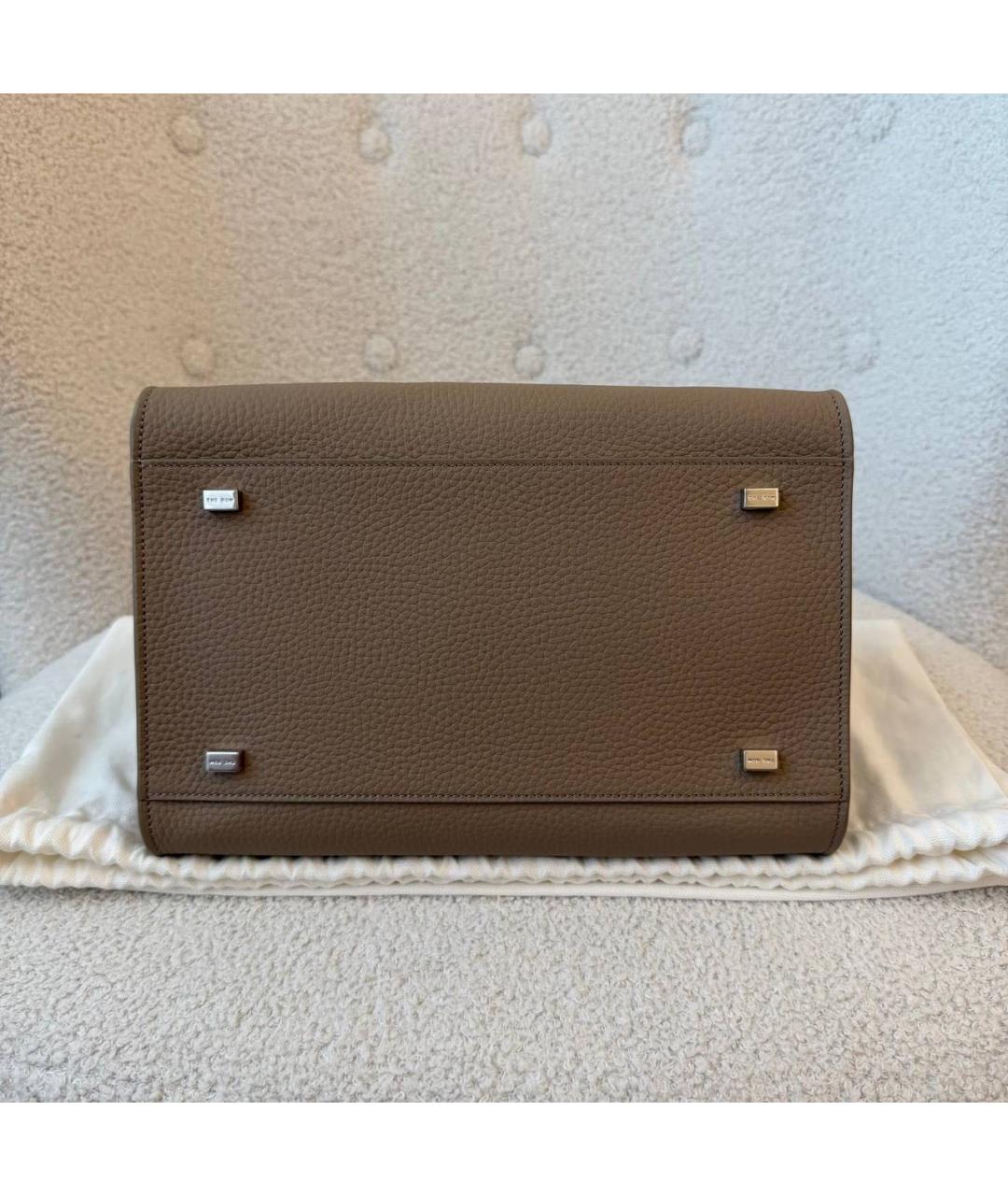 THE ROW Бежевая кожаная сумка через плечо, фото 5