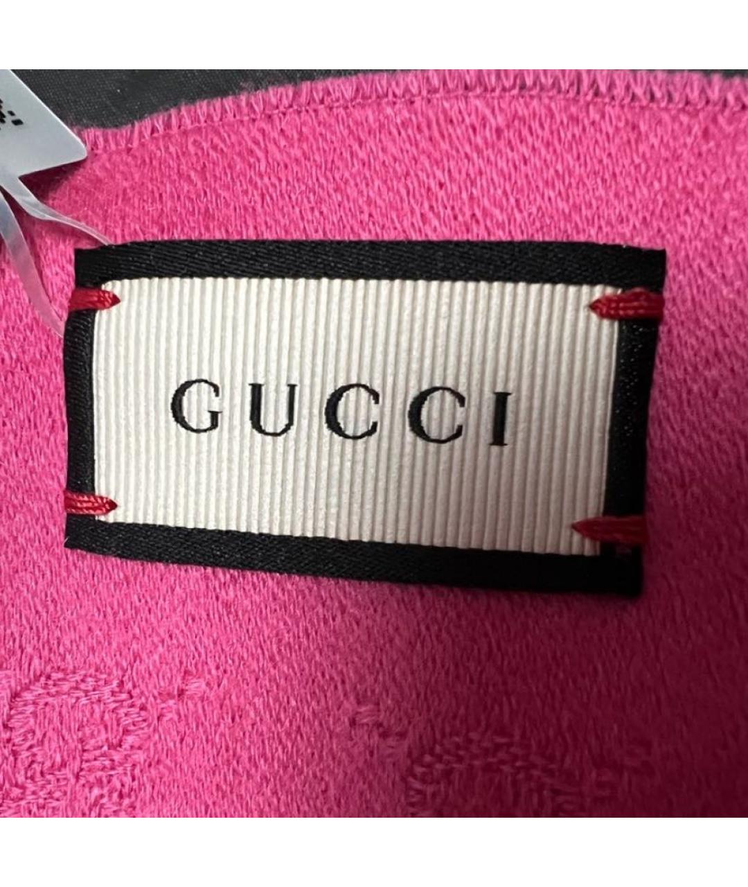 GUCCI Фуксия шерстяной шарф, фото 5