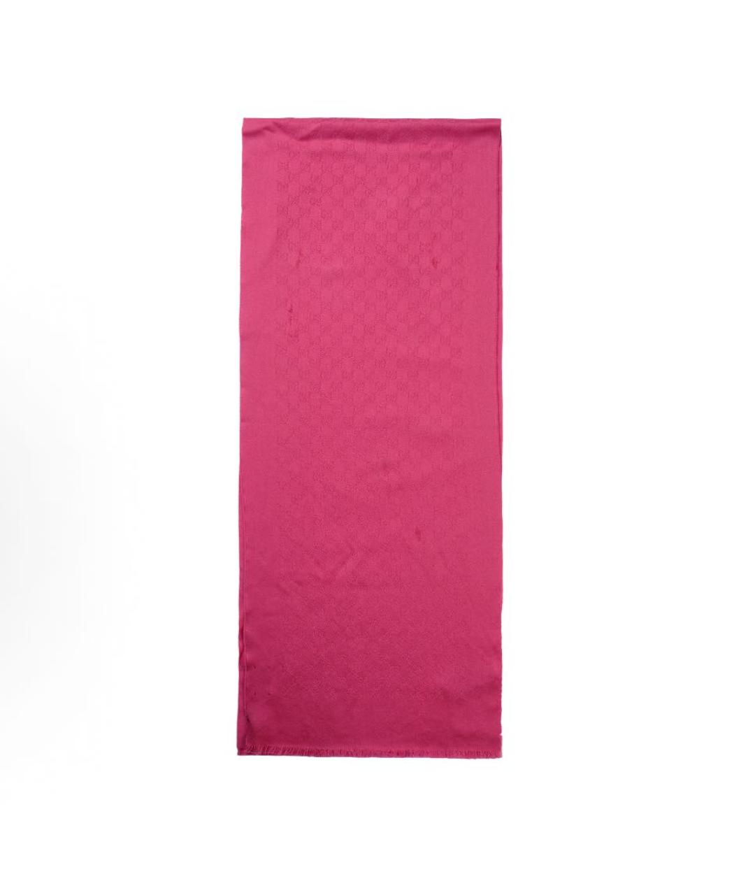 GUCCI Фуксия шерстяной шарф, фото 6