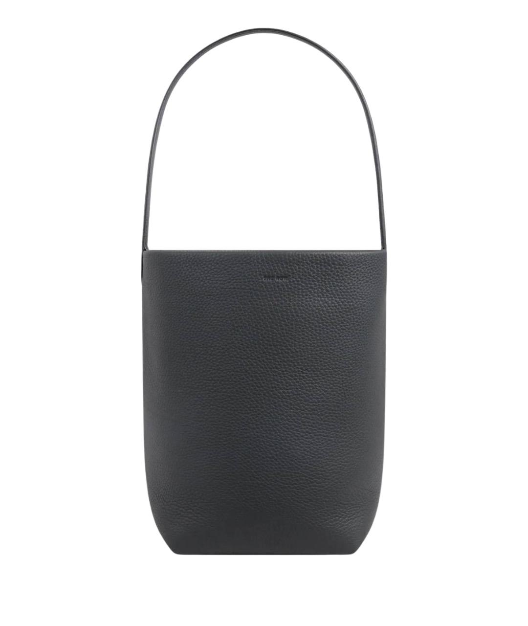 THE ROW Черная кожаная сумка с короткими ручками, фото 1
