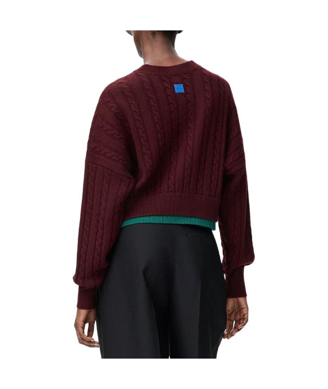 LOEWE Коричневый шерстяной джемпер / свитер, фото 3