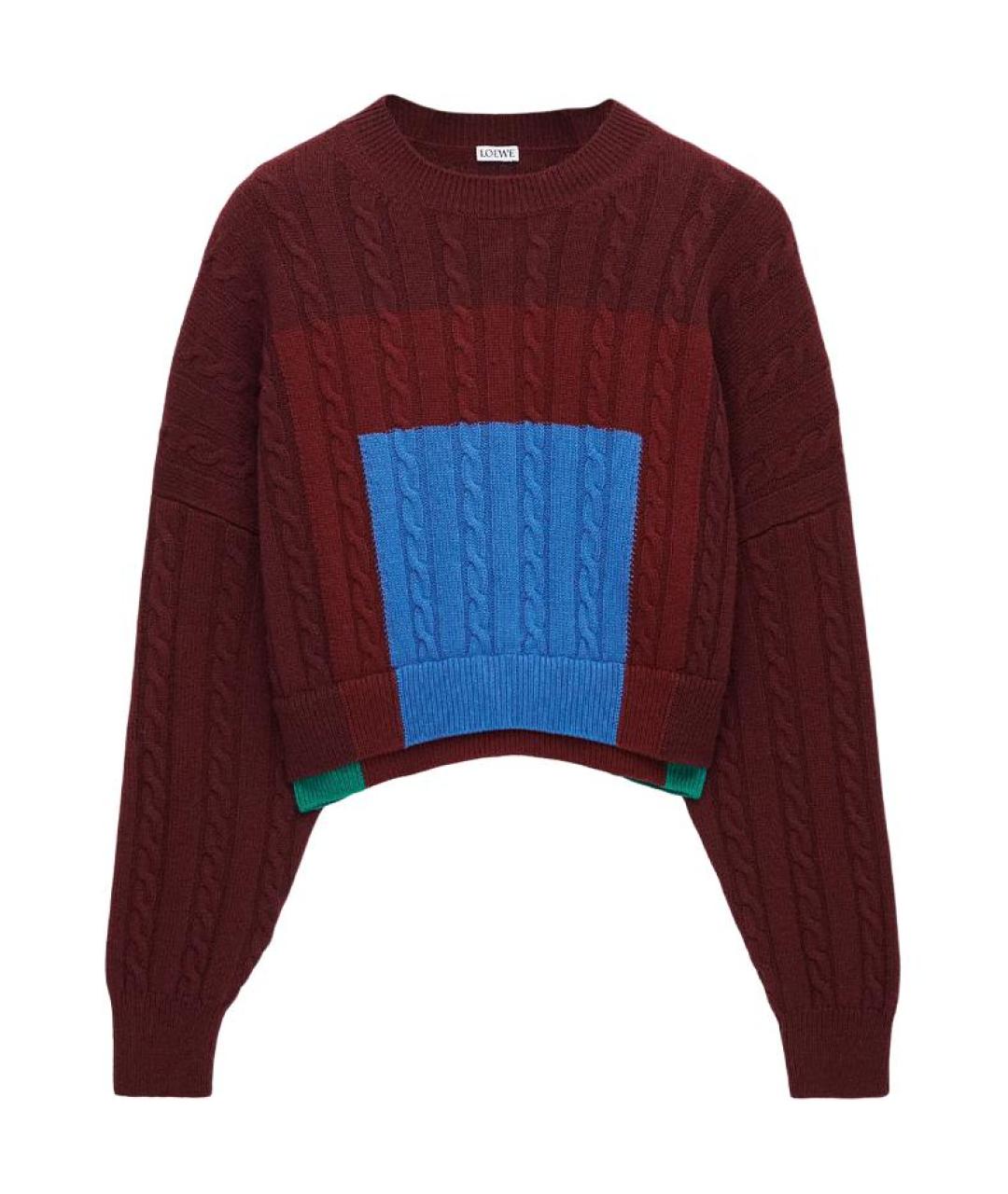 LOEWE Коричневый шерстяной джемпер / свитер, фото 1