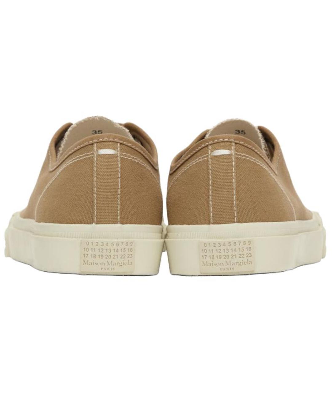 MAISON MARGIELA Бежевые низкие кроссовки / кеды, фото 4