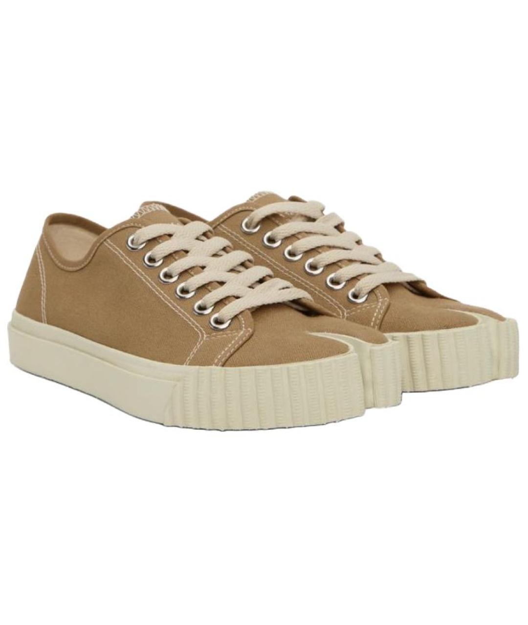 MAISON MARGIELA Бежевые низкие кроссовки / кеды, фото 3