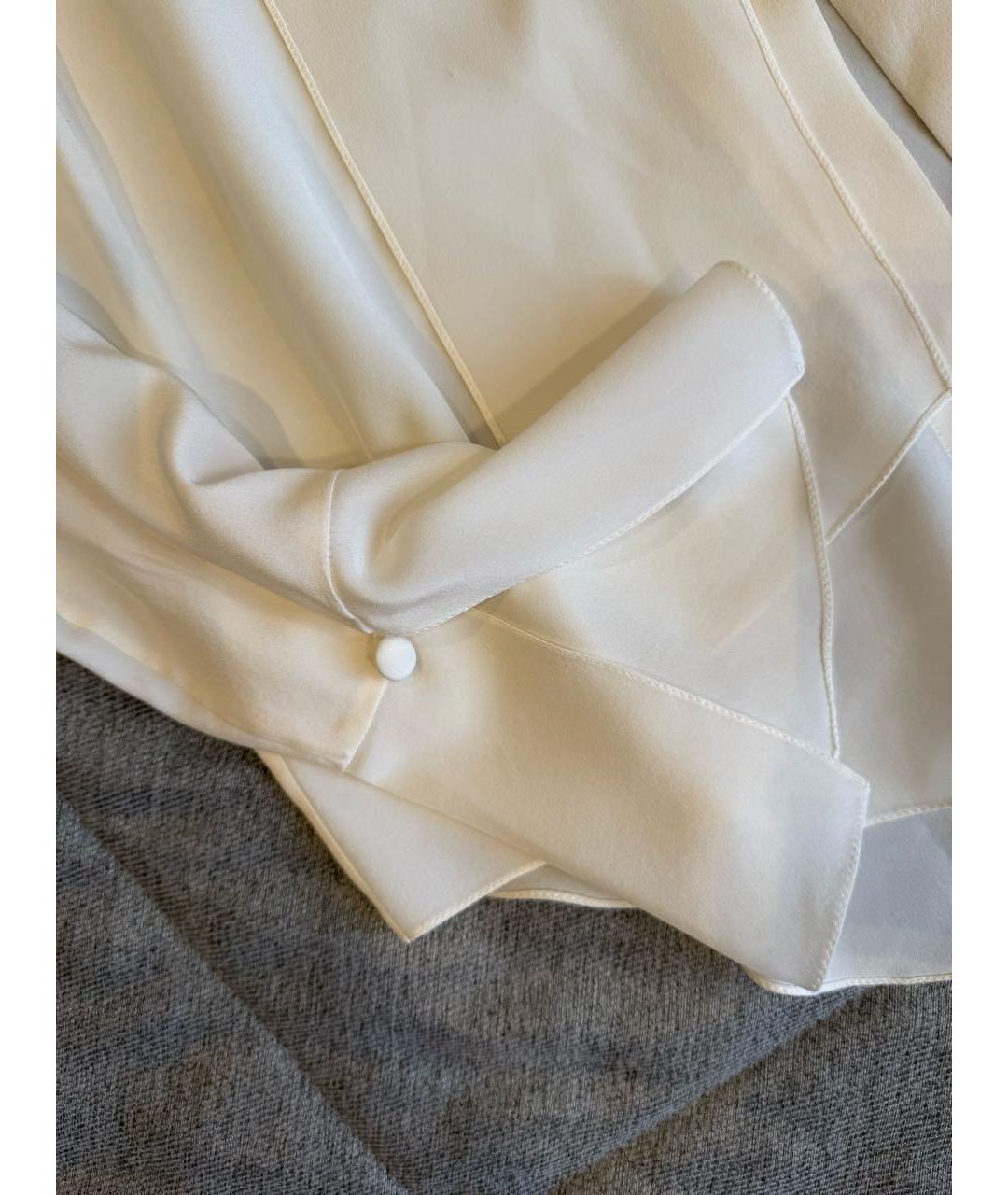 CHLOE Белая шелковая блузы, фото 7
