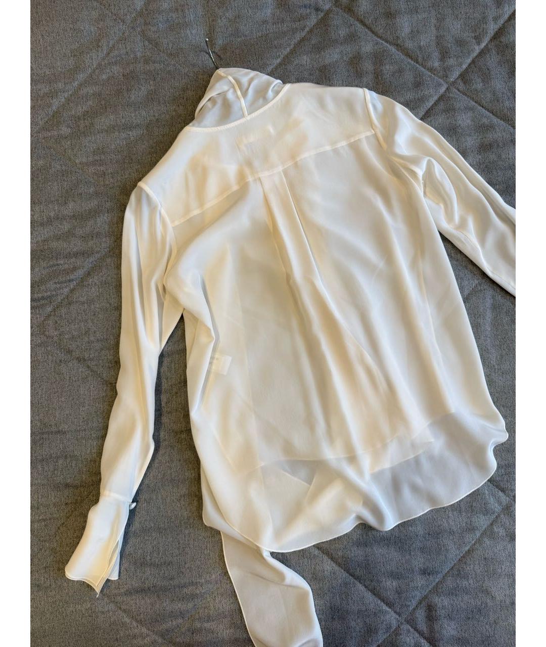 CHLOE Белая шелковая блузы, фото 2