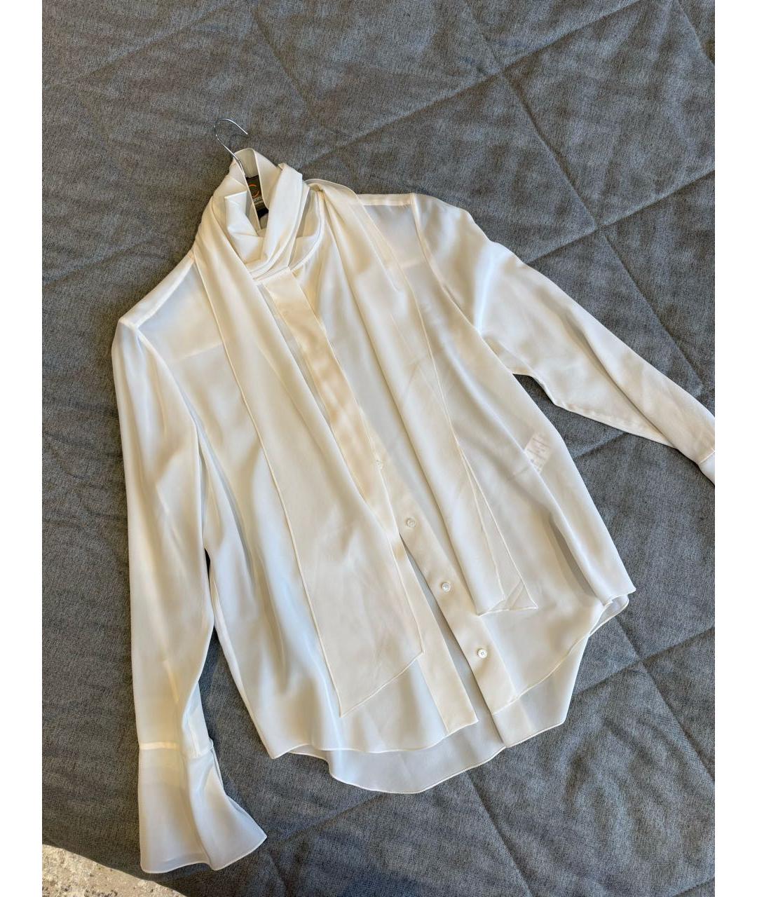 CHLOE Белая шелковая блузы, фото 8