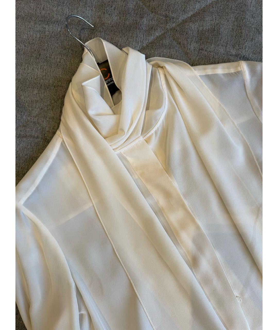 CHLOE Белая шелковая блузы, фото 3