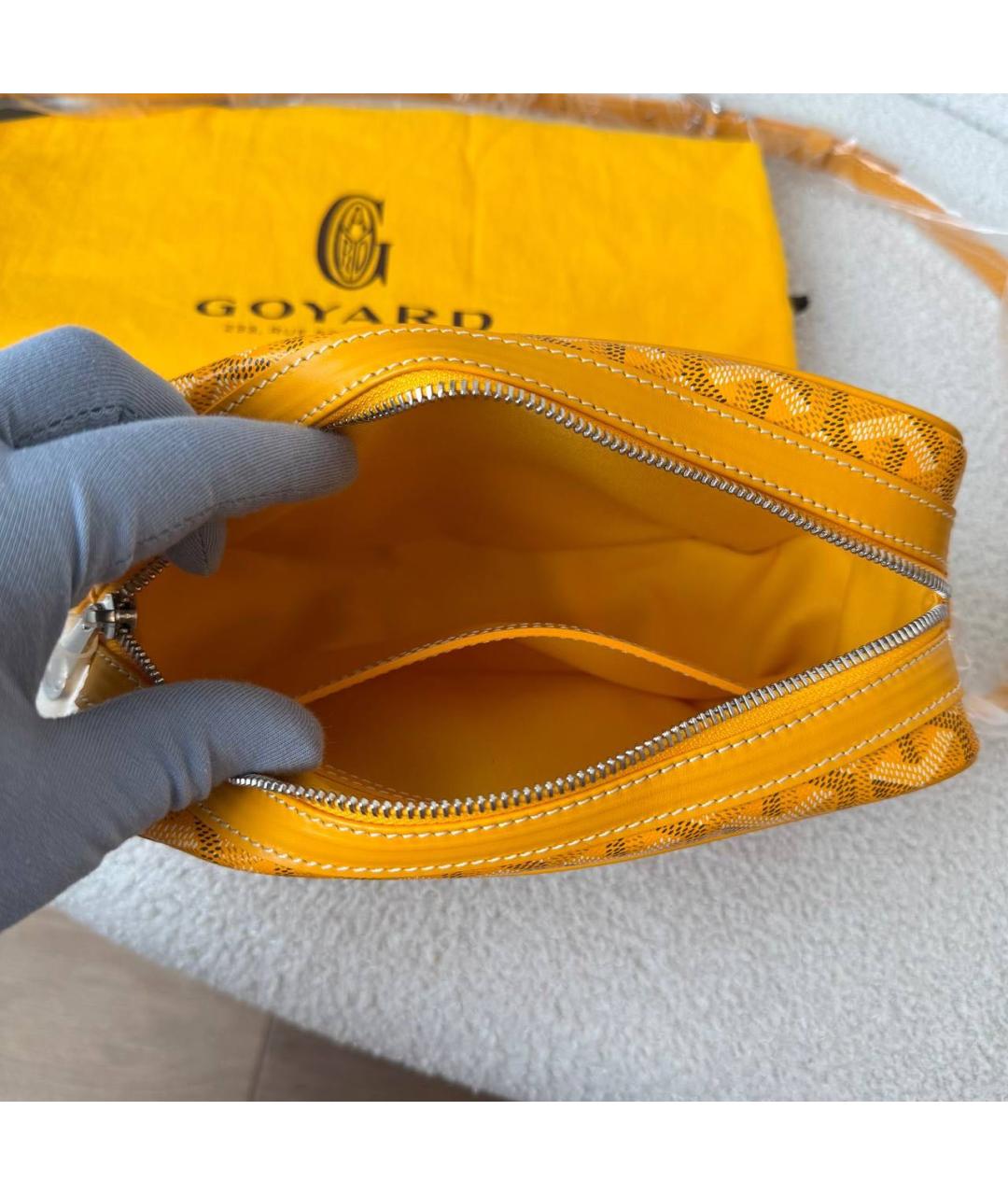 GOYARD Желтая сумка на плечо, фото 3