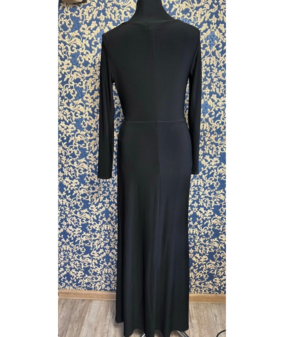 RALPH LAUREN Черное полиэстеровое вечернее платье, фото 2