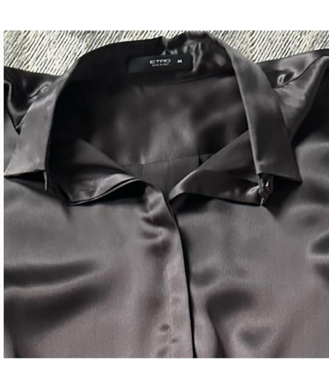 ETRO Коричневая шелковая блузы, фото 5