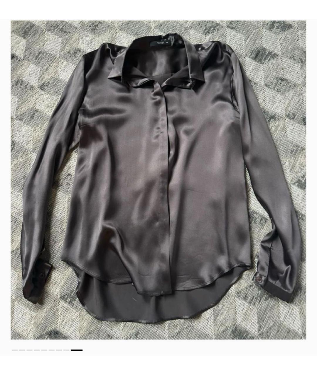 ETRO Коричневая шелковая блузы, фото 9