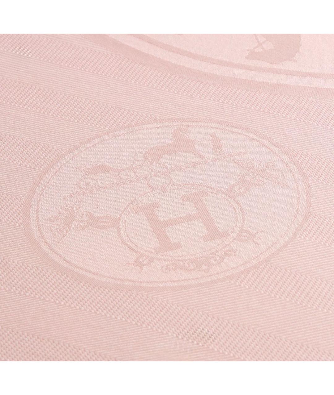 HERMES Розовый кашемировый платок, фото 2