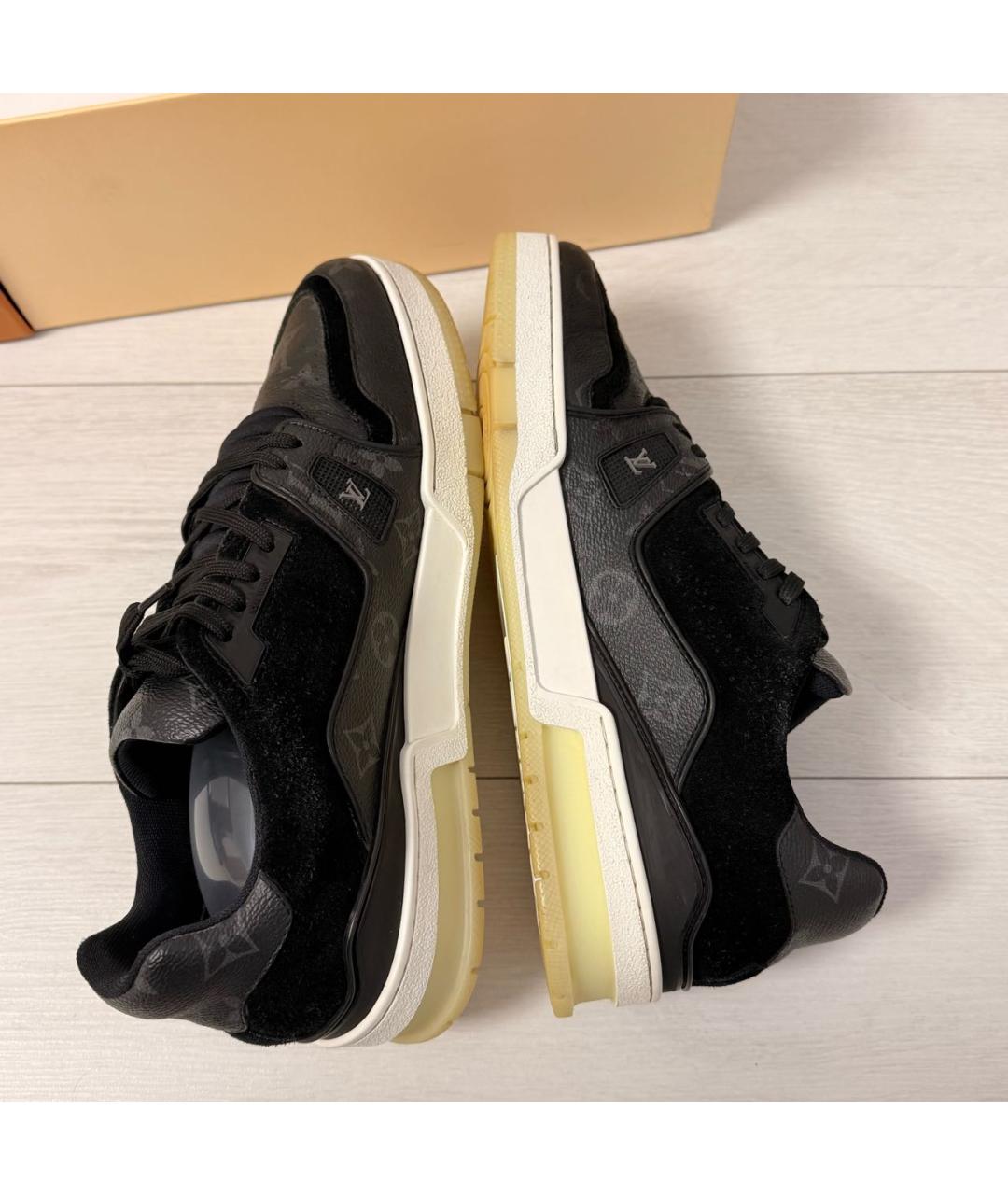 LOUIS VUITTON Черные низкие кроссовки / кеды, фото 4