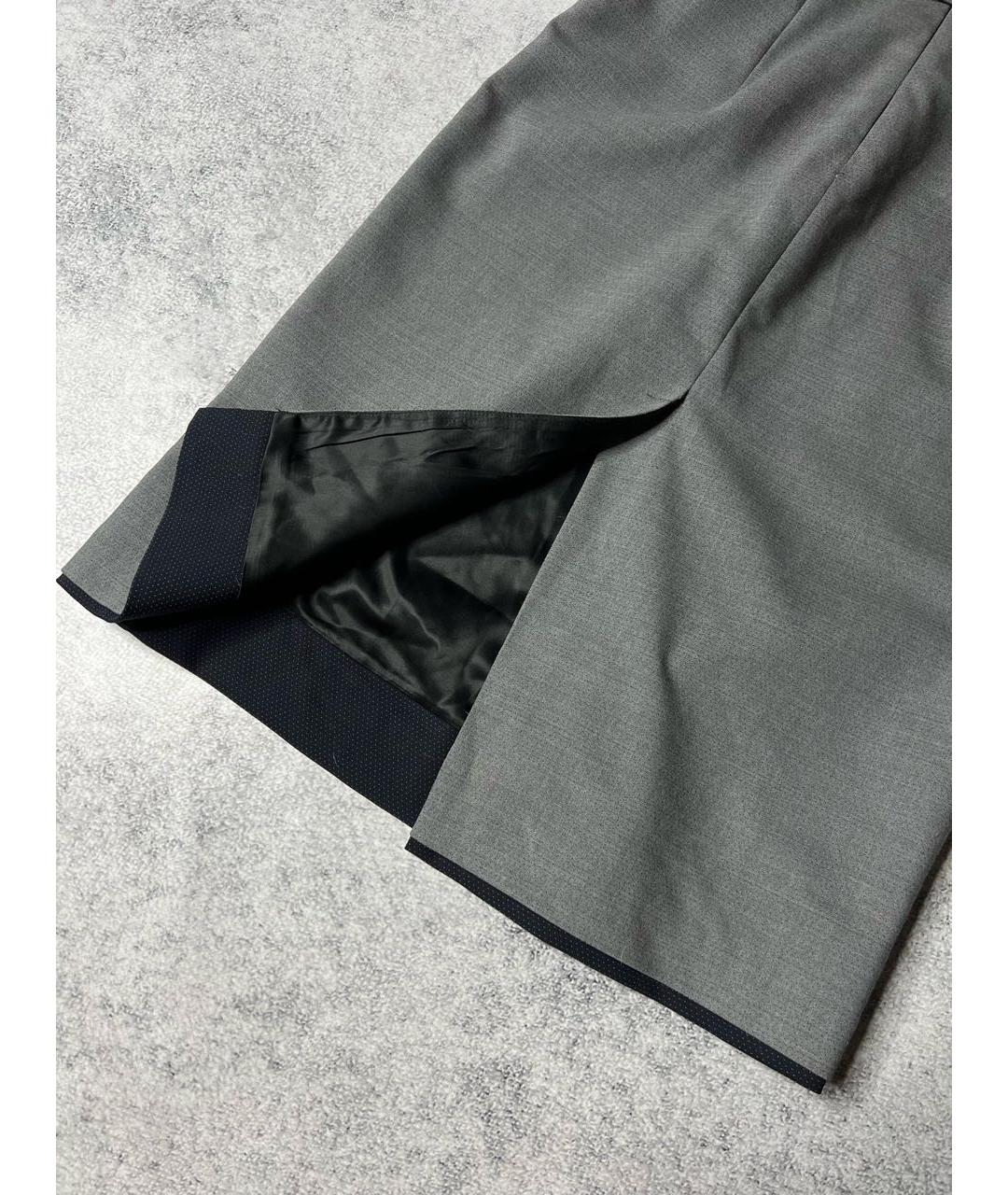 ALEXANDER MCQUEEN Серое шерстяное вечернее платье, фото 4