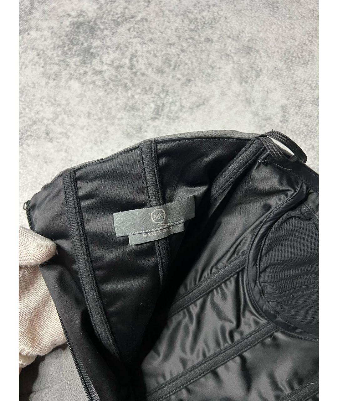 ALEXANDER MCQUEEN Серое шерстяное вечернее платье, фото 6