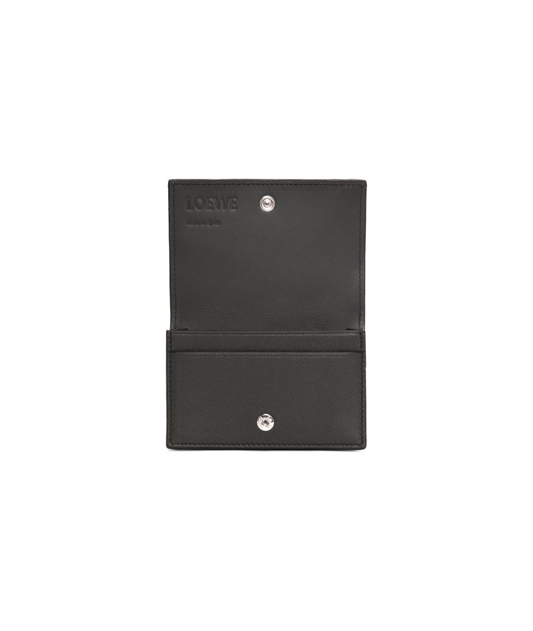 LOEWE Серый кожаный кардхолдер, фото 4