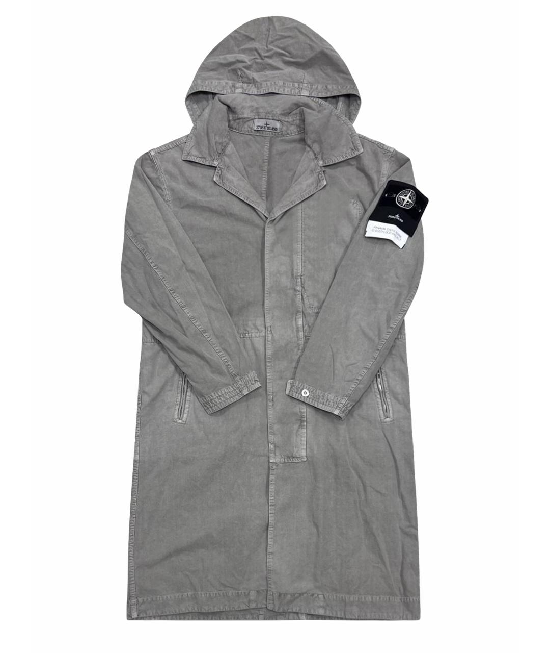 STONE ISLAND Серый тренч / плащ, фото 1