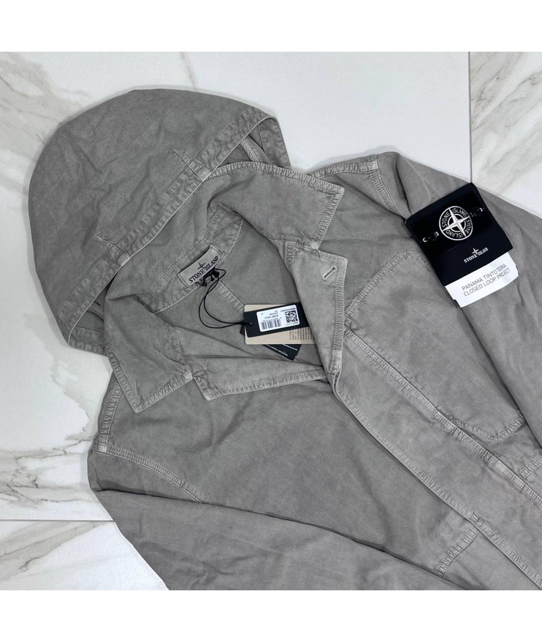 STONE ISLAND Серый тренч / плащ, фото 2