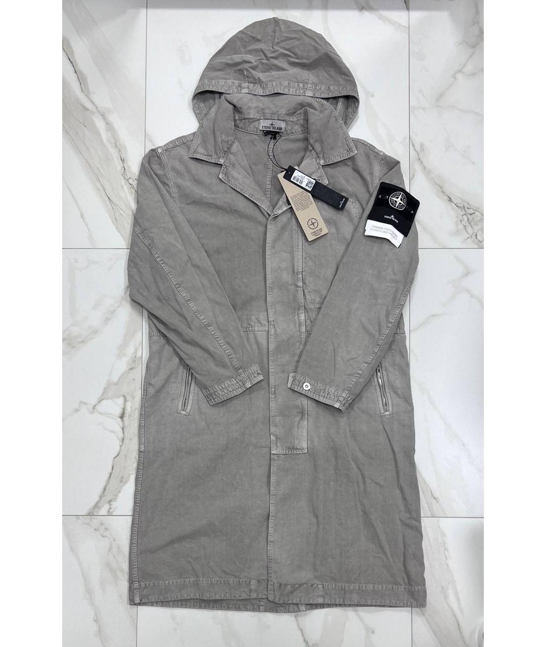 STONE ISLAND Серый тренч / плащ, фото 10