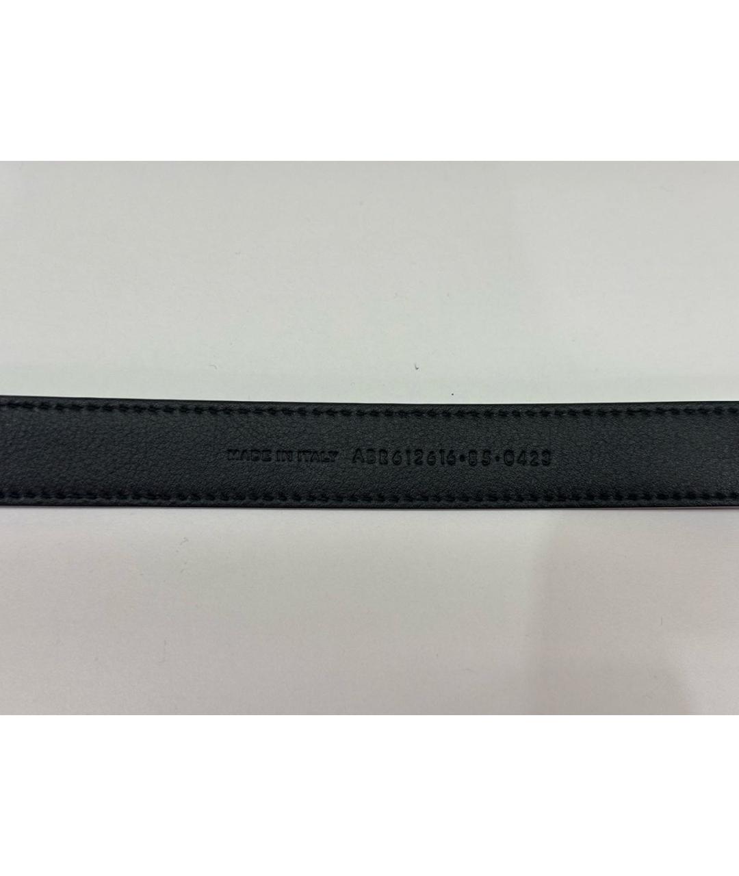 SAINT LAURENT Черный кожаный ремень, фото 4