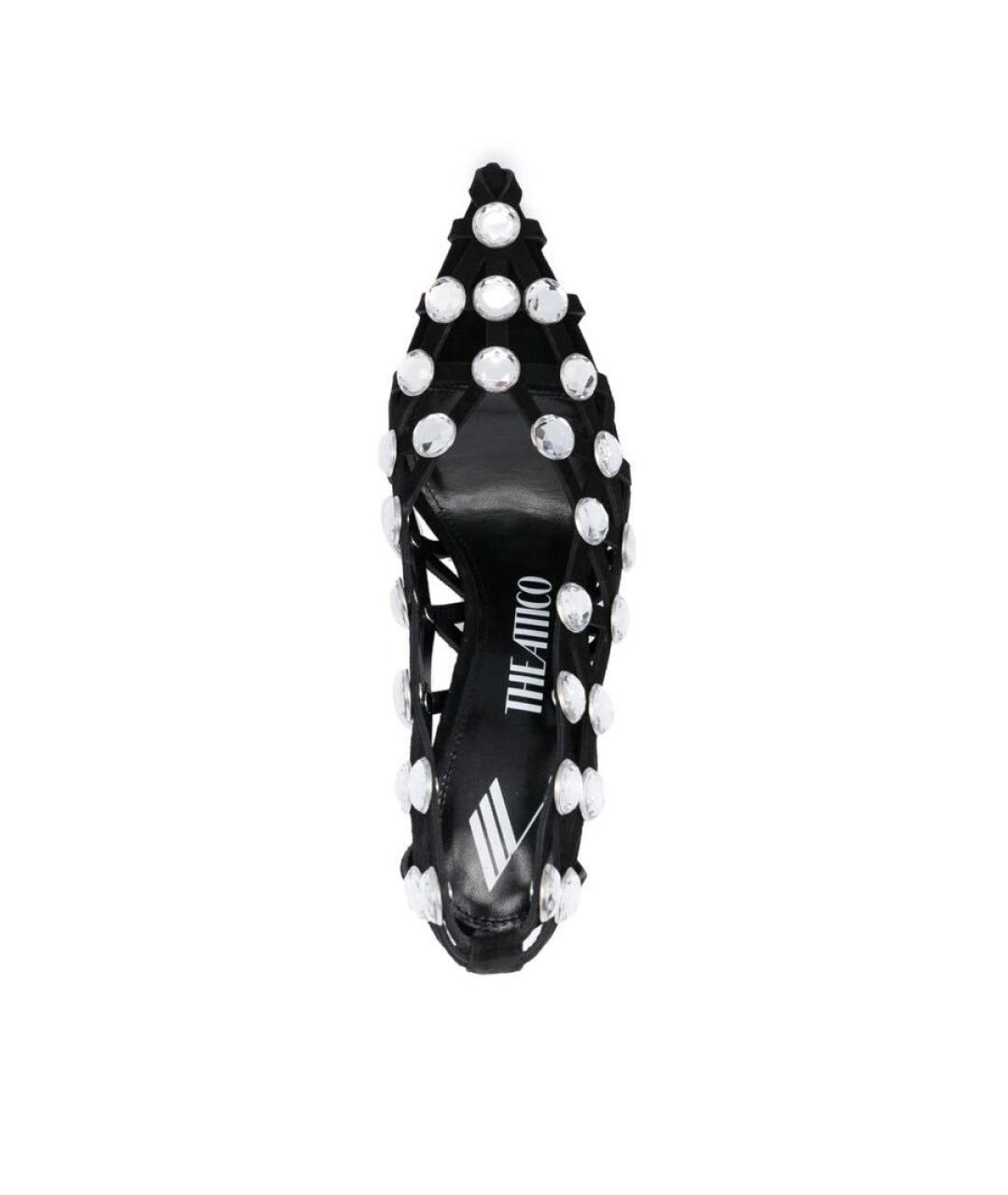 THE ATTICO Черные замшевые туфли, фото 4