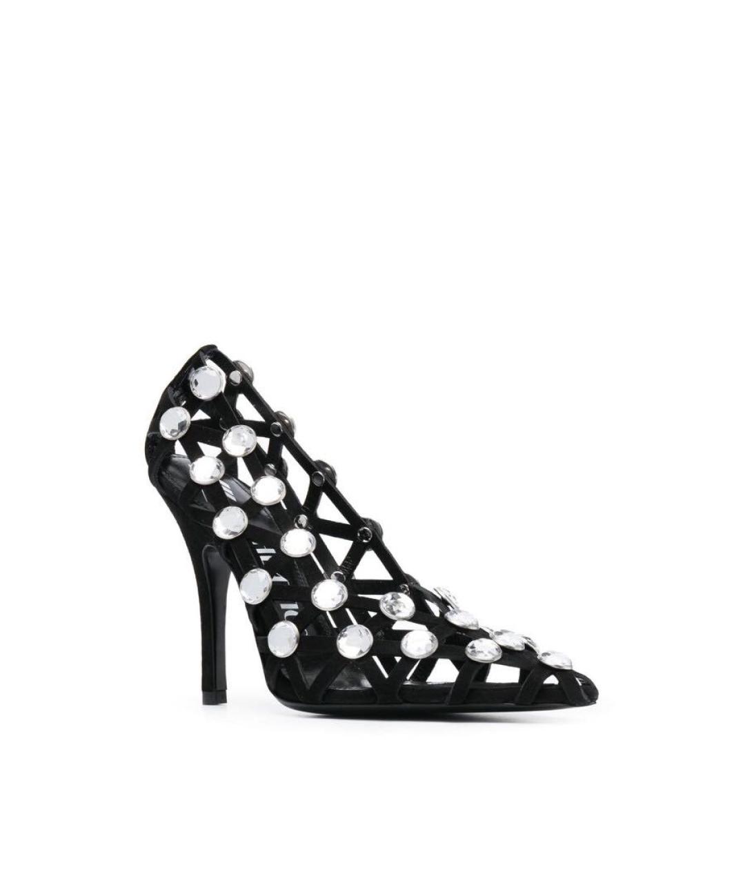 THE ATTICO Черные замшевые туфли, фото 2