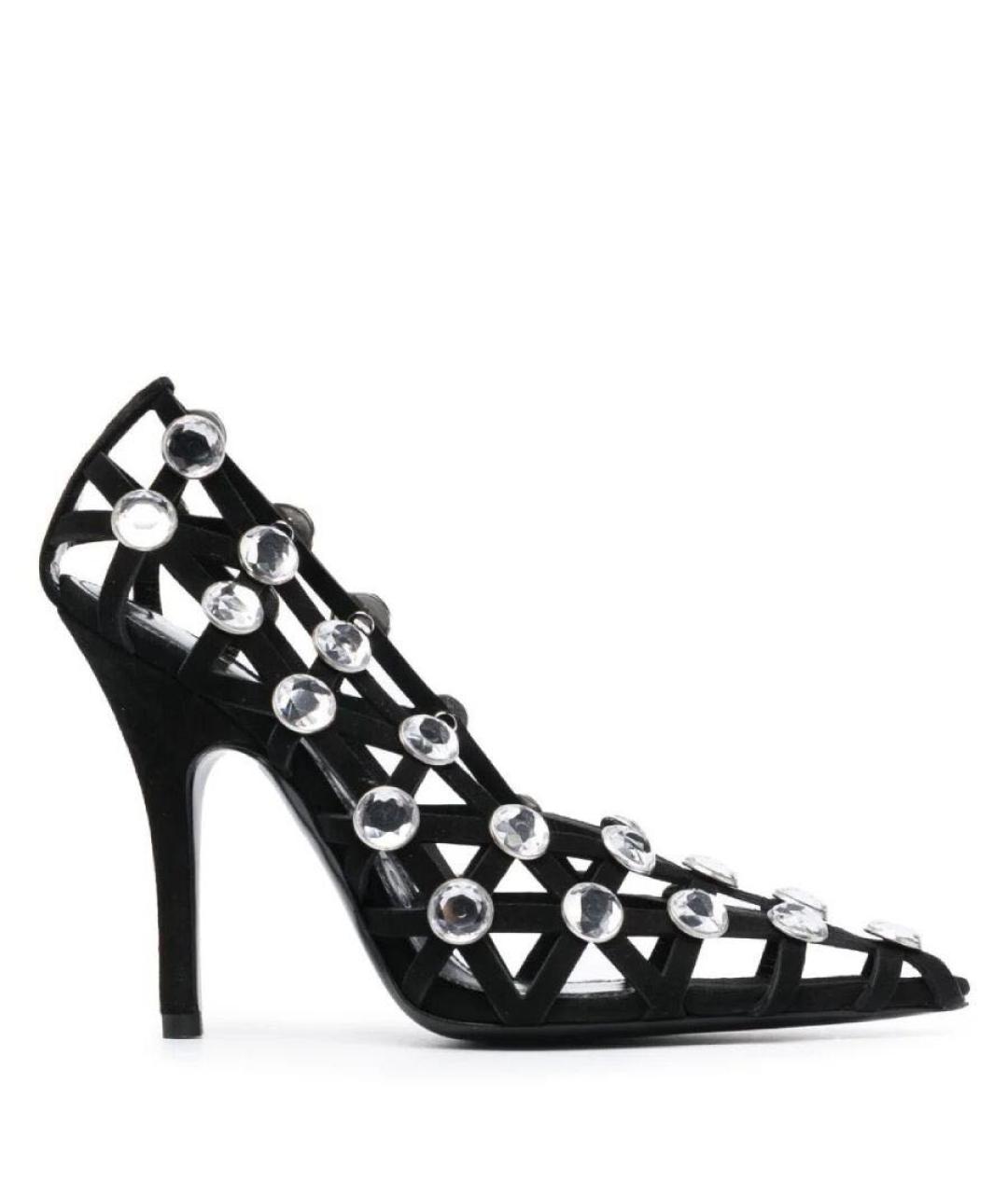 THE ATTICO Черные замшевые туфли, фото 1