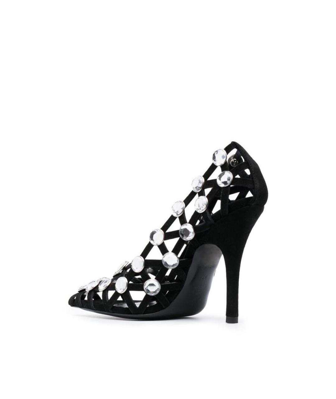 THE ATTICO Черные замшевые туфли, фото 3