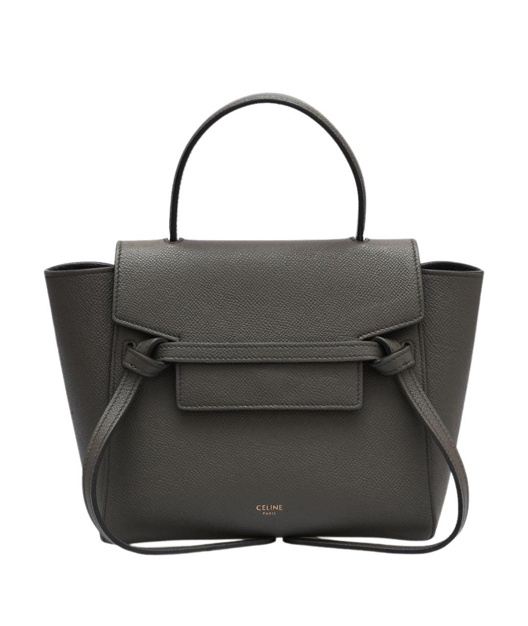 CELINE Антрацитовая кожаная сумка тоут, фото 1