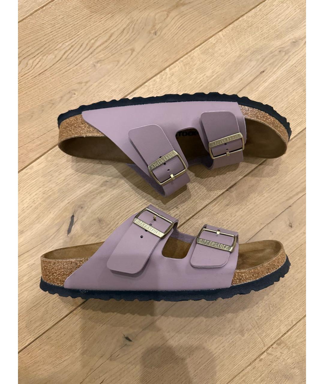 BIRKENSTOCK Розовые кожаные шлепанцы, фото 8