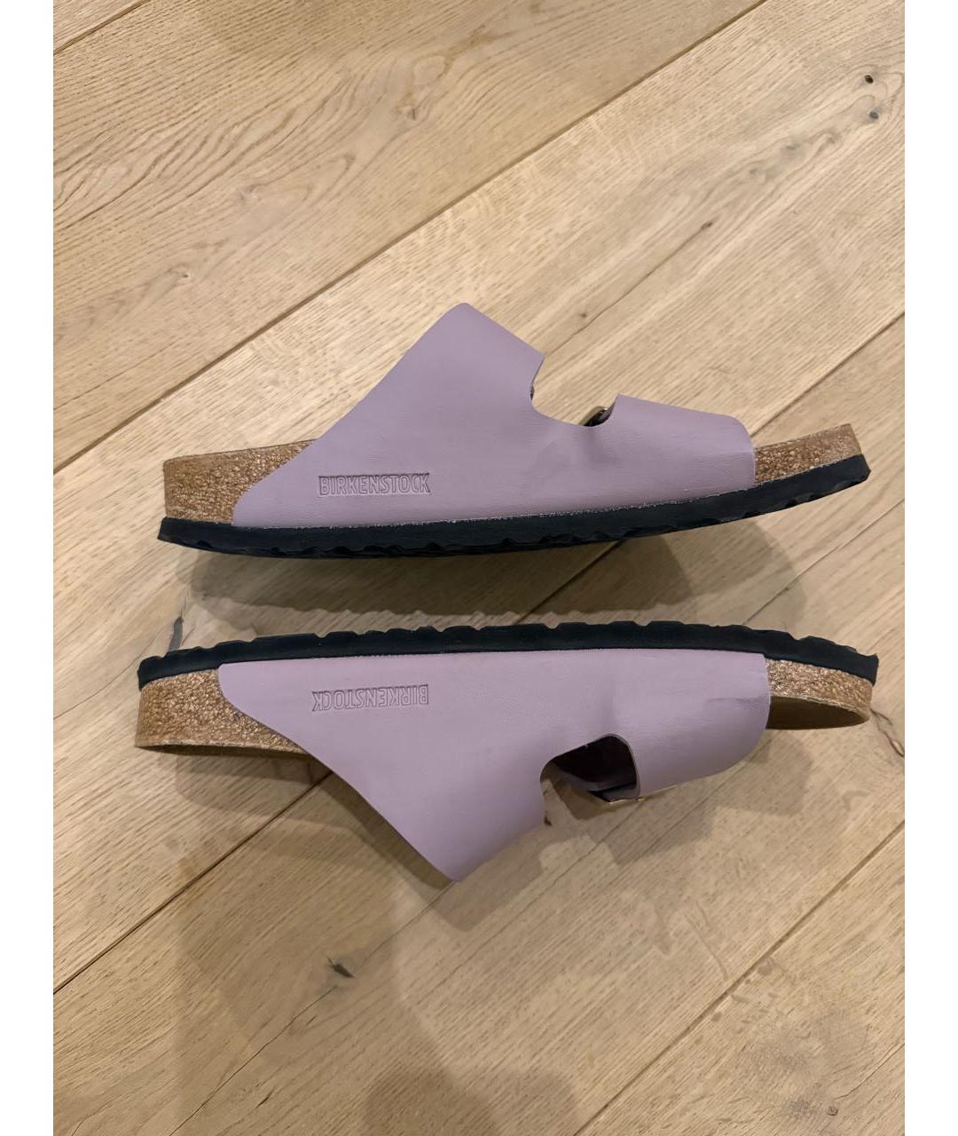 BIRKENSTOCK Розовые кожаные шлепанцы, фото 7