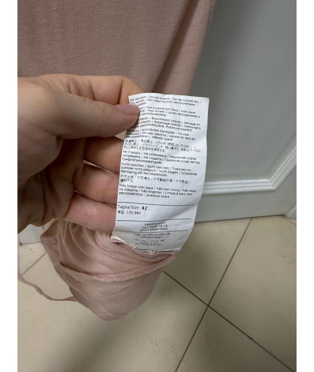 VALENTINO Розовая майка, фото 7